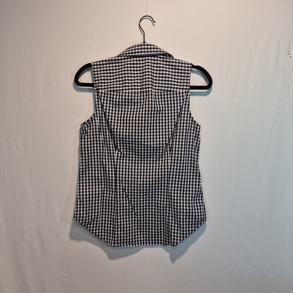 J Crew Womens Sz Sm Top Preppy Coastal Grandma Americana Summer Casual Gingham - Picture 8 of 12